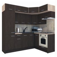 Bucatarie de Colt BIG GENA NEW ST. 160-230, Wenge / Decor 8548